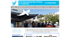 Desktop Screenshot of internationaldayofpeace.org