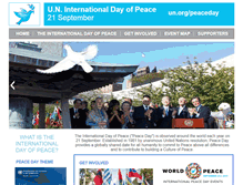 Tablet Screenshot of internationaldayofpeace.org